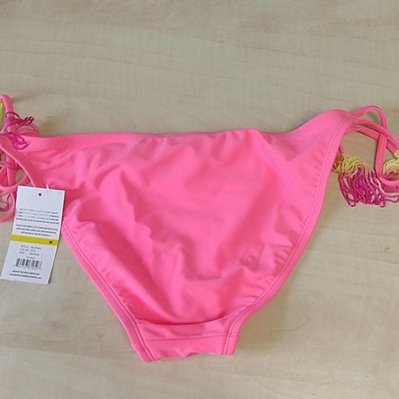 The Bikini Lab Swim Bikini Lab Fringe Ferdinand Neon Pink Bottoms M